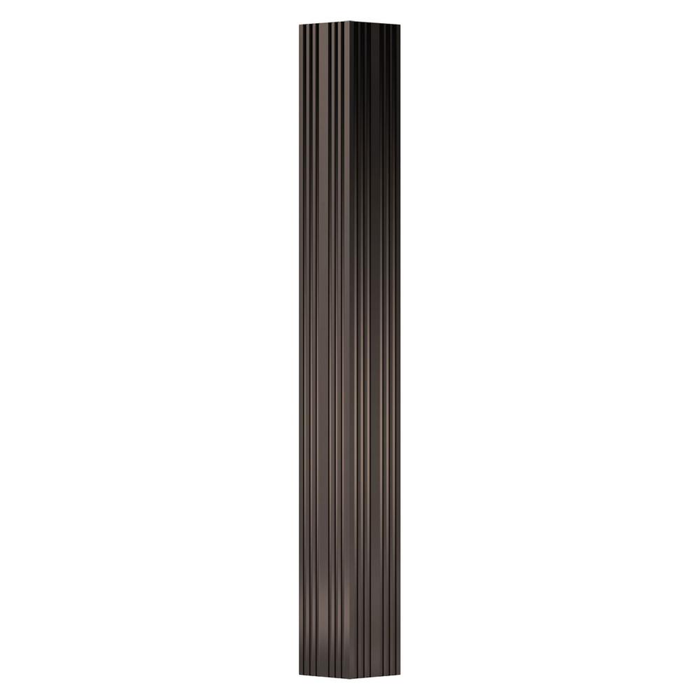 AFCO 3 in. x 8 ft. Textured Brown NonTapered Fluted Square Shaft (Load