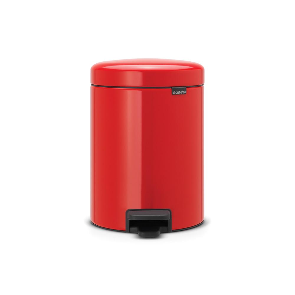 Brabantia 1.3 Gal. (5 l) Passion Red Steel StepOn Trash Can112089