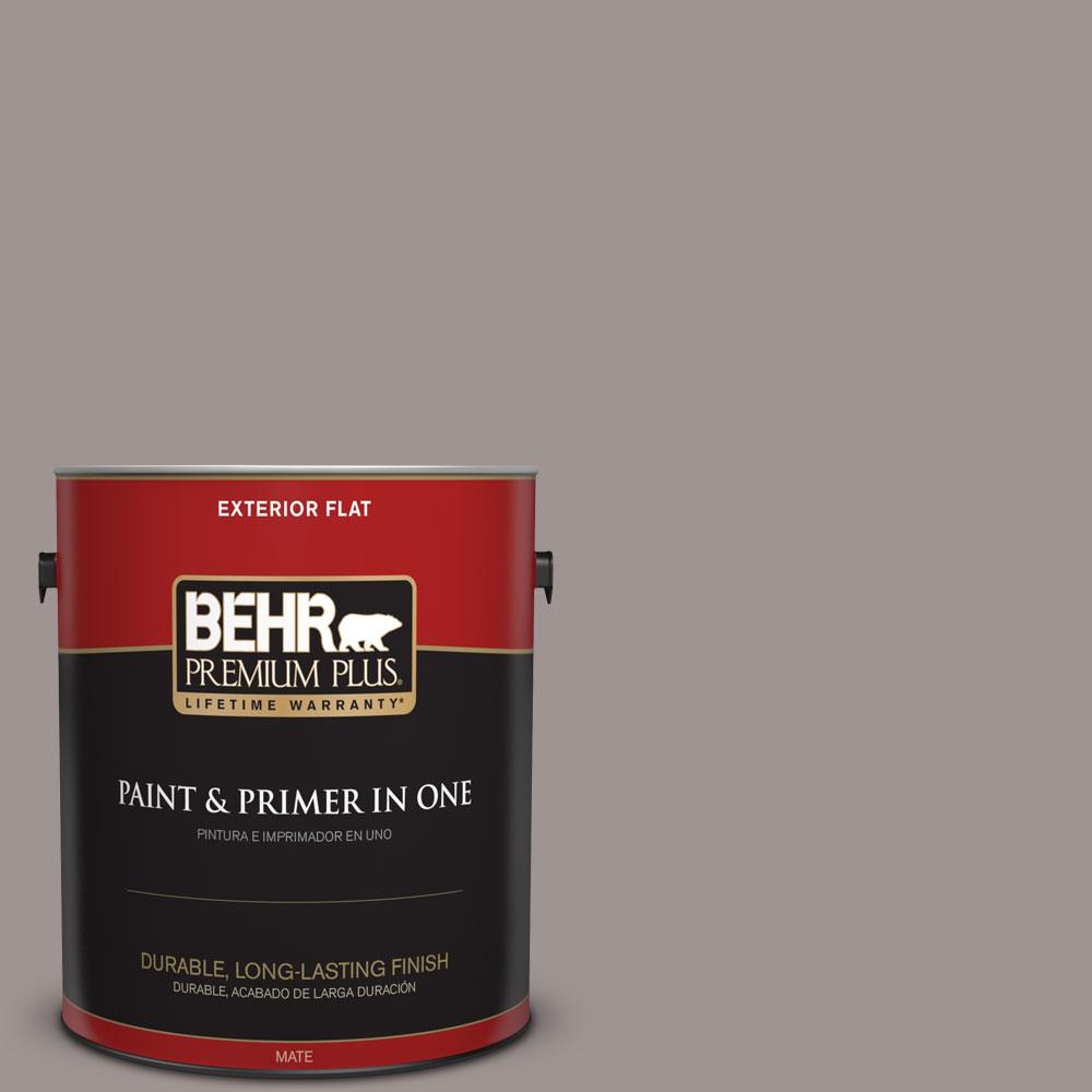 BEHR Premium Plus 1 gal. 790B4 Puddle Flat Exterior Paint and Primer