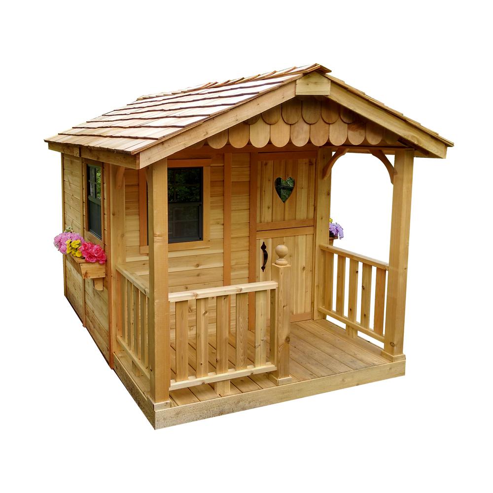 backyard wooden playhouse
