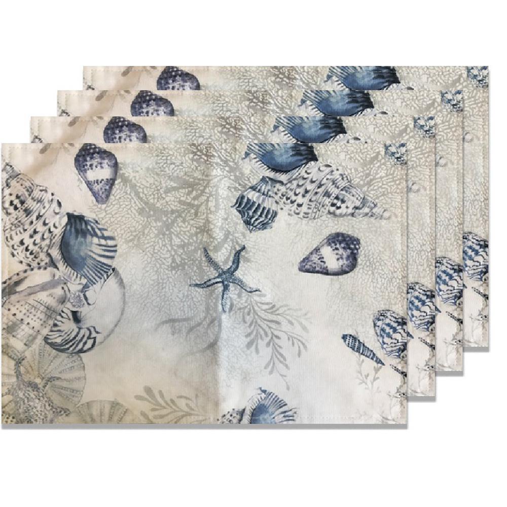 Lintex Indoor/Outdoor Ocean Placemat (Set of 4)412721 The Home Depot