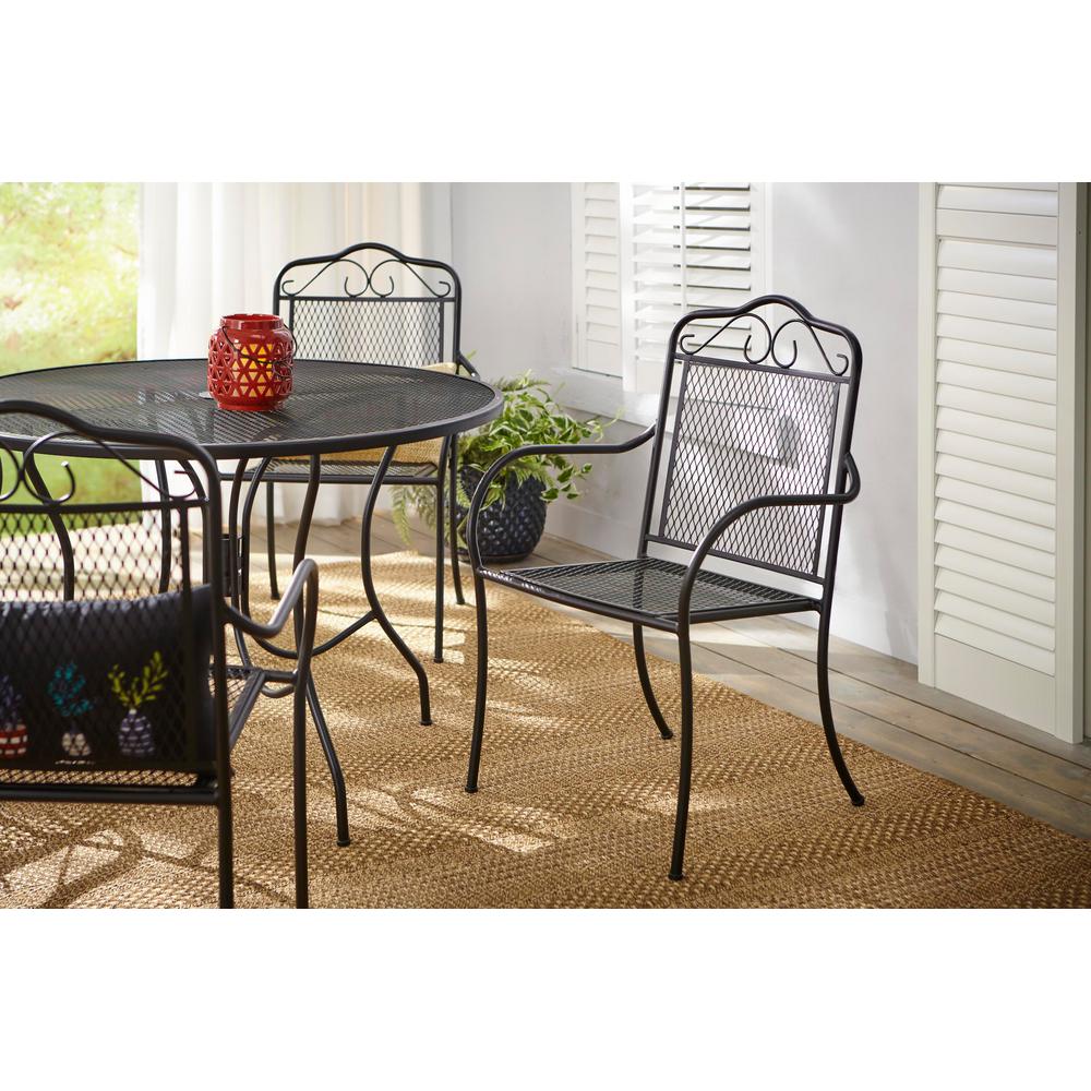 Hampton Bay Nantucket Stationary Metal Outdoor Patio Dining Chair 8330700 2005157 The Home Depot