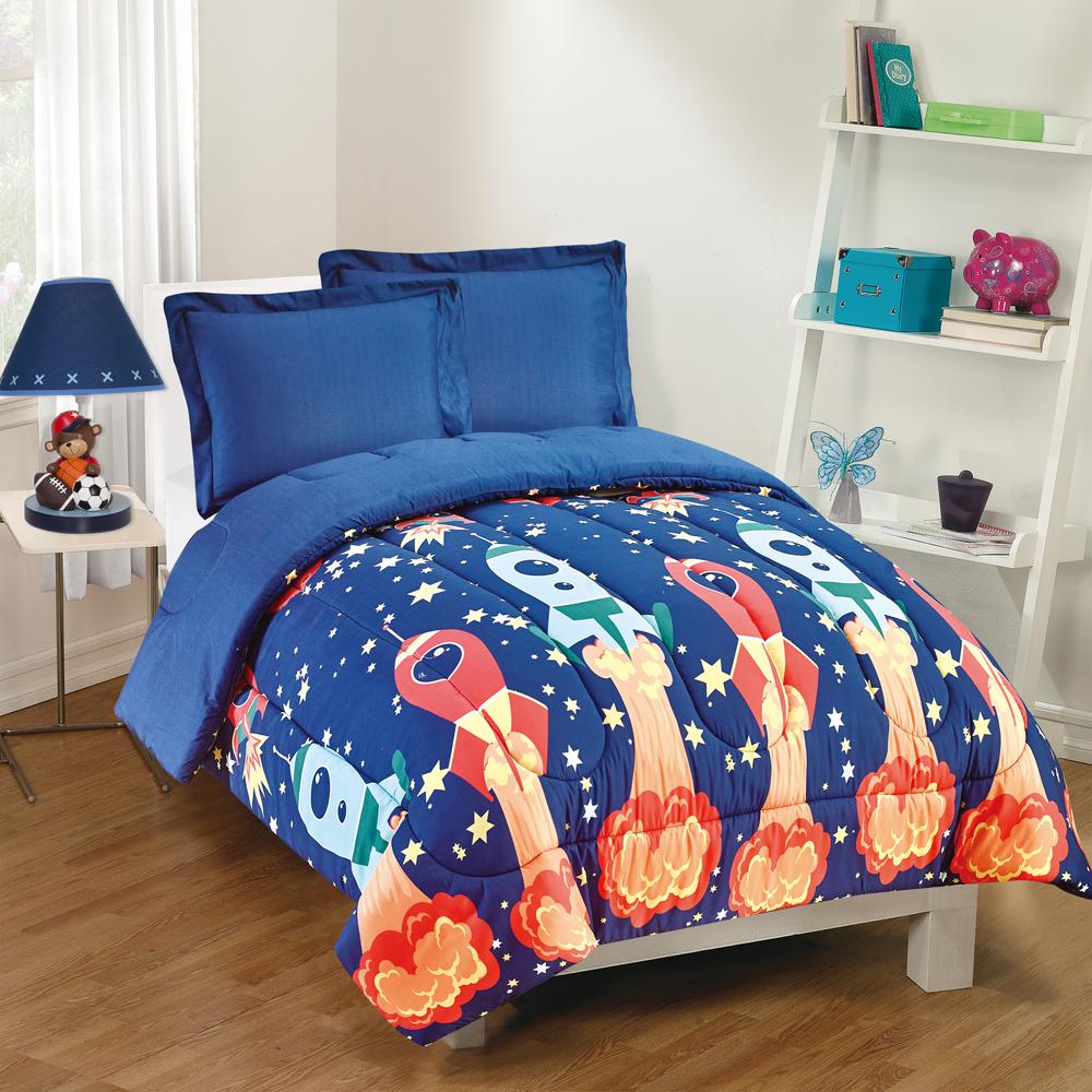 navy kids bedding