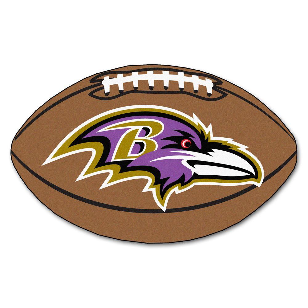 Fanmats Nfl Baltimore Ravens Brown 2 Ft X 3 Specialty Area Rug