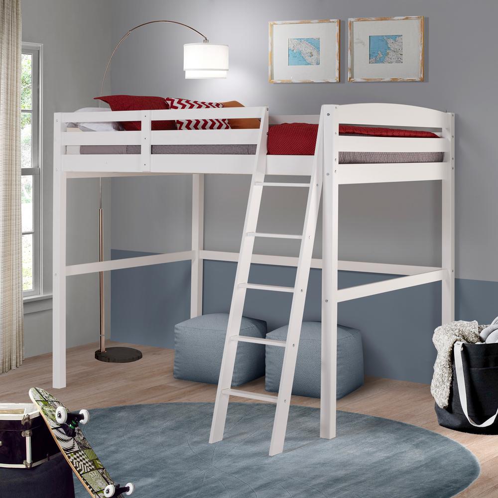 Camaflexi Concord White Full Size High Loft Bed T1403f The Home
