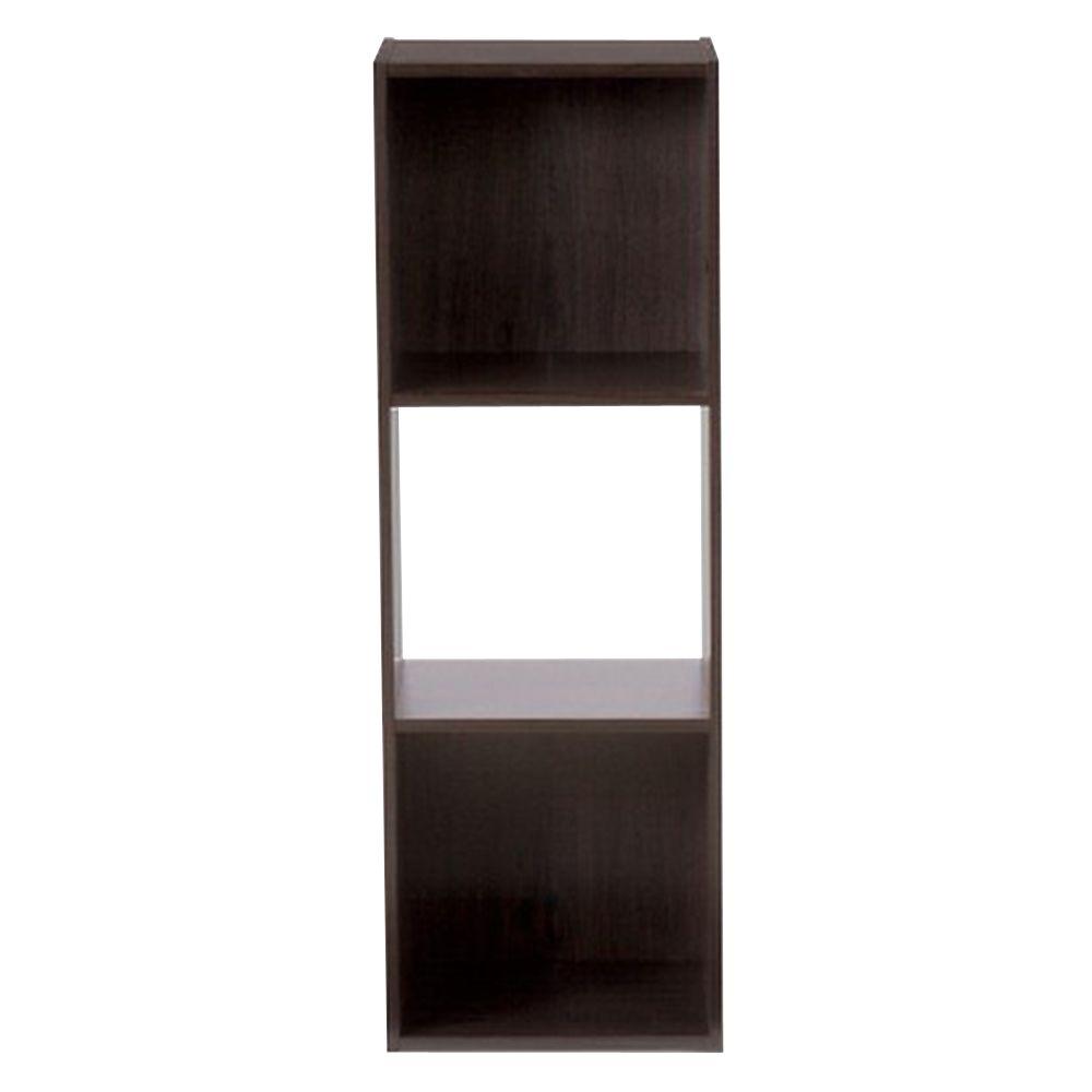 ClosetMaid 12 in. W x 36 in. H Espresso Stackable 3Cube Organizer