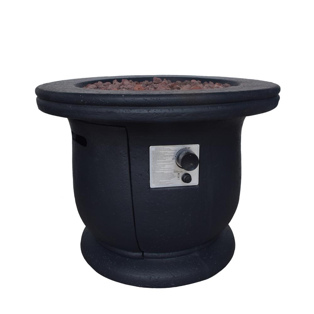fire pits clay dark pit noble house circular theodore lpg concrete grey