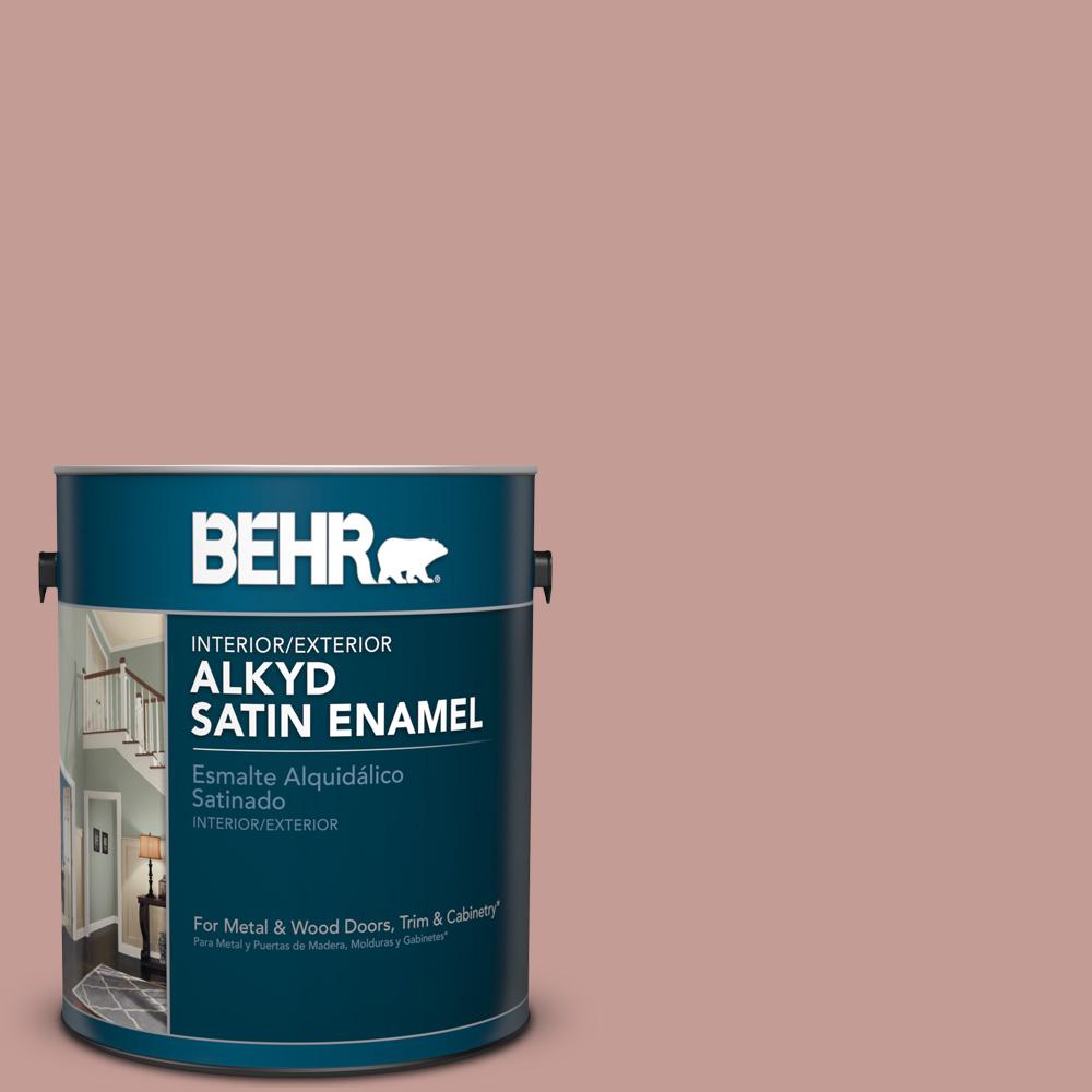 BEHR 1 gal. S1704 Retro Pink Satin Enamel Alkyd Interior/Exterior
