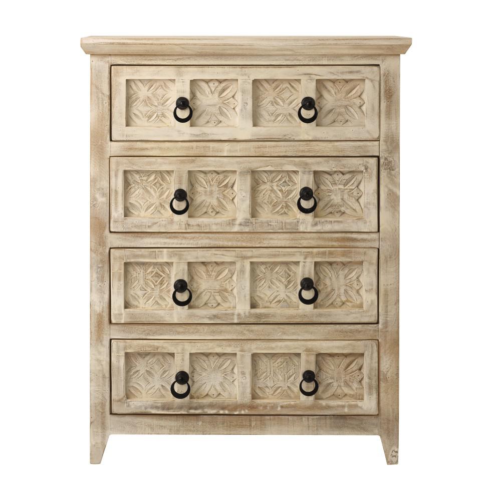 Home Decorators Collection Print Block 4-Drawer Whitewash ...