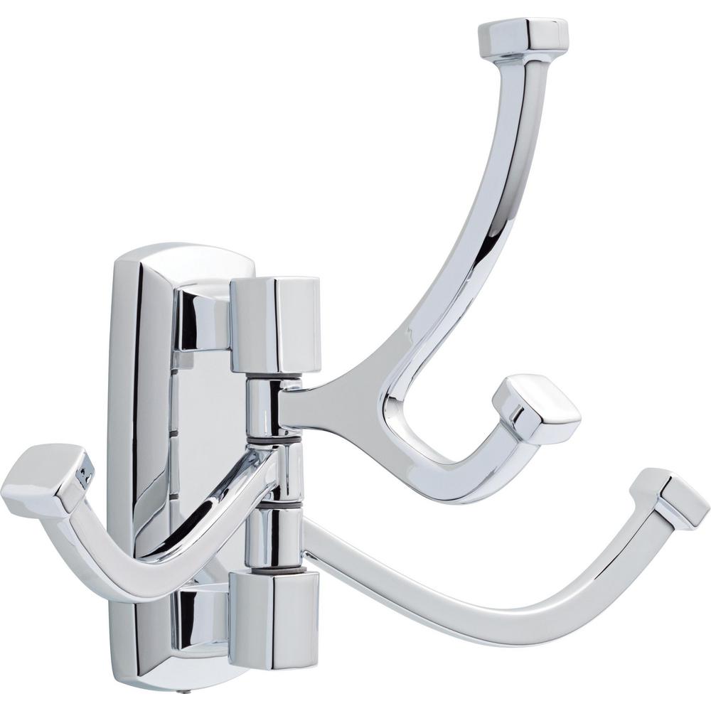 Delta Portwood Swivel Towel Hook In Chrome PWD37 PC The Home Depot   Polished Chrome Delta Towel Hooks Pwd37 Pc 64 1000 