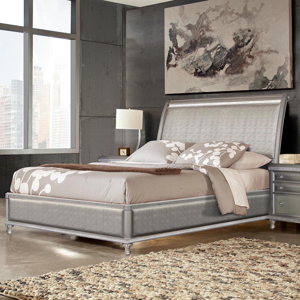 Steve Silver Midtown Faux Crocodile Queen Bed Re306ss Qbed