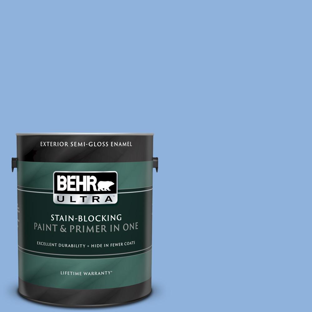 BEHR ULTRA 1 gal. 580B5 Cornflower Blue SemiGloss Enamel Exterior