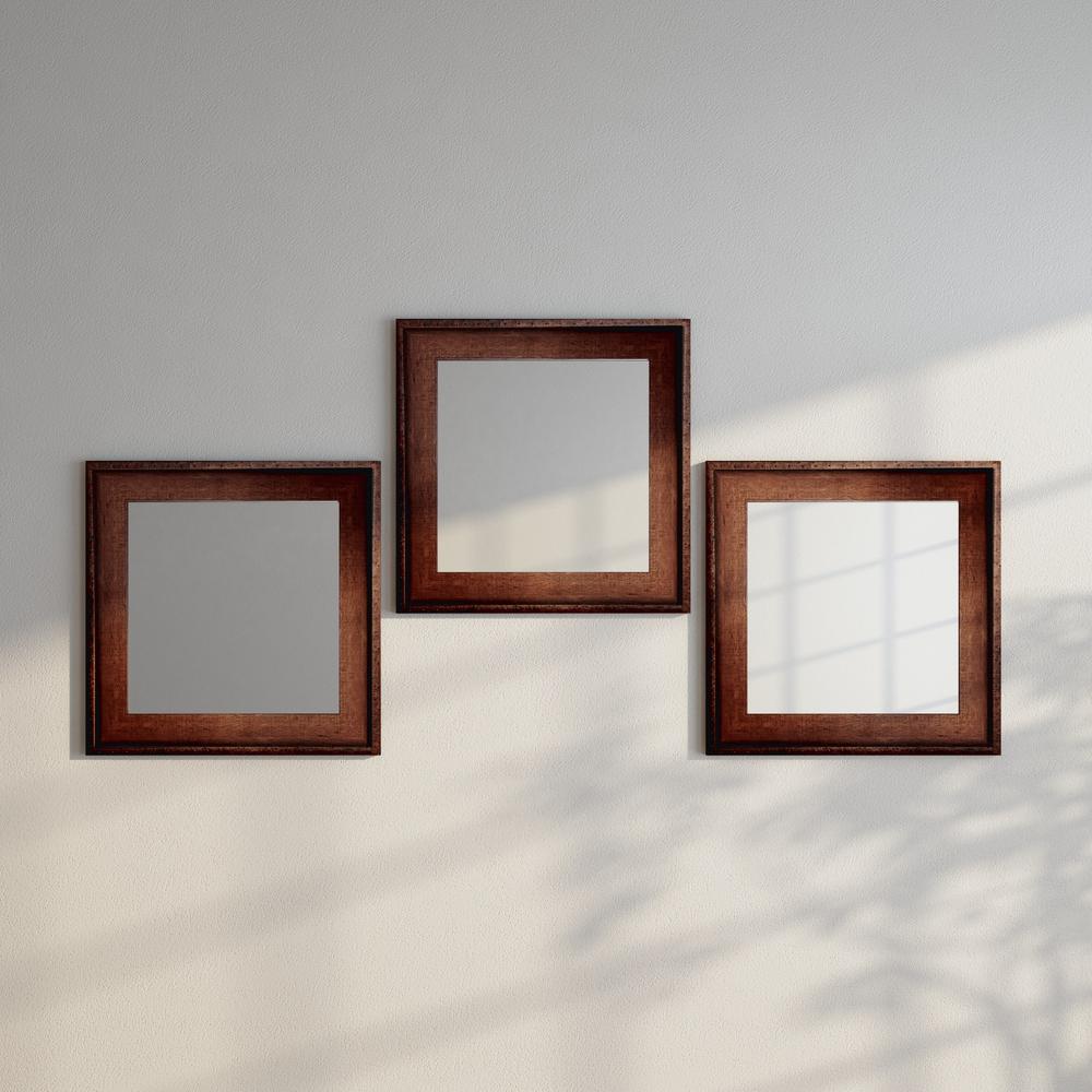 21 5 In X Timber Estate Square Wall Mirrors Set Of 3 Timber Estate Square Wall Mirrors Set Of 3