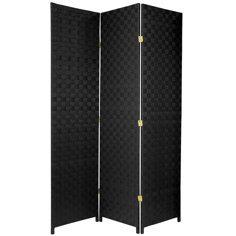 6 Ft Black 3 Panel Room Divider Fboutscr3pblk The Home Depot Black 3 Panel Room Divider