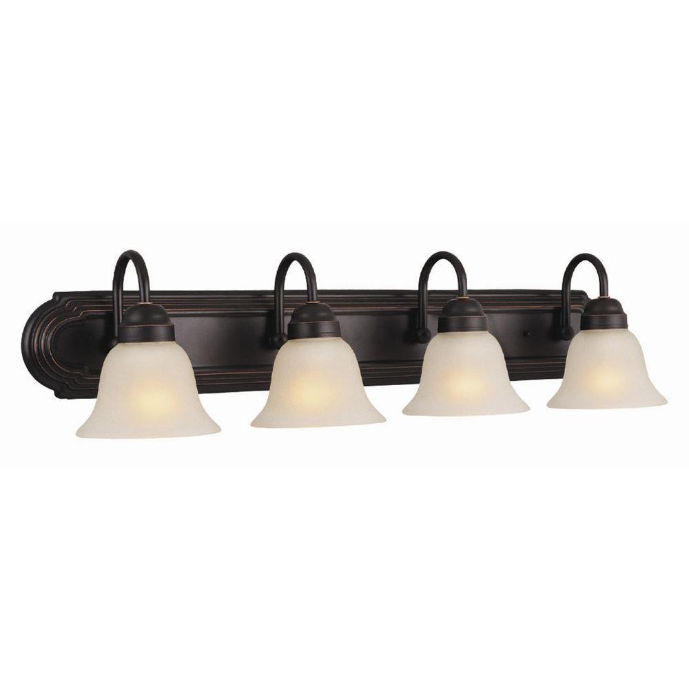 Design House Allante 4 Light Oil Rubbed Bronze Bath 506626 Allante 4 Light Oil Rubbed Bronze Bath