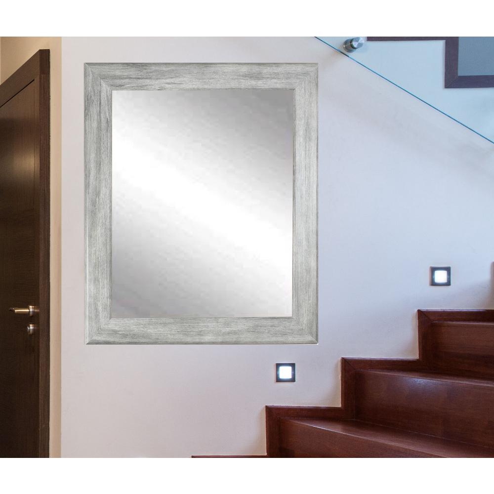Smooth Rectangle Gray Barnwood Decorative Wall Mirror