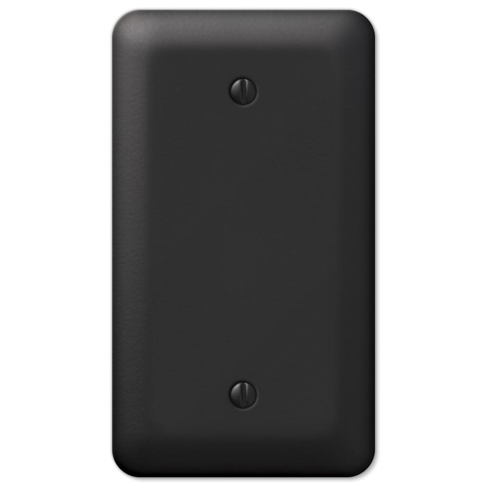 AMERELLE Declan 1 Gang Blank Steel Wall Plate Black935BBK The Home