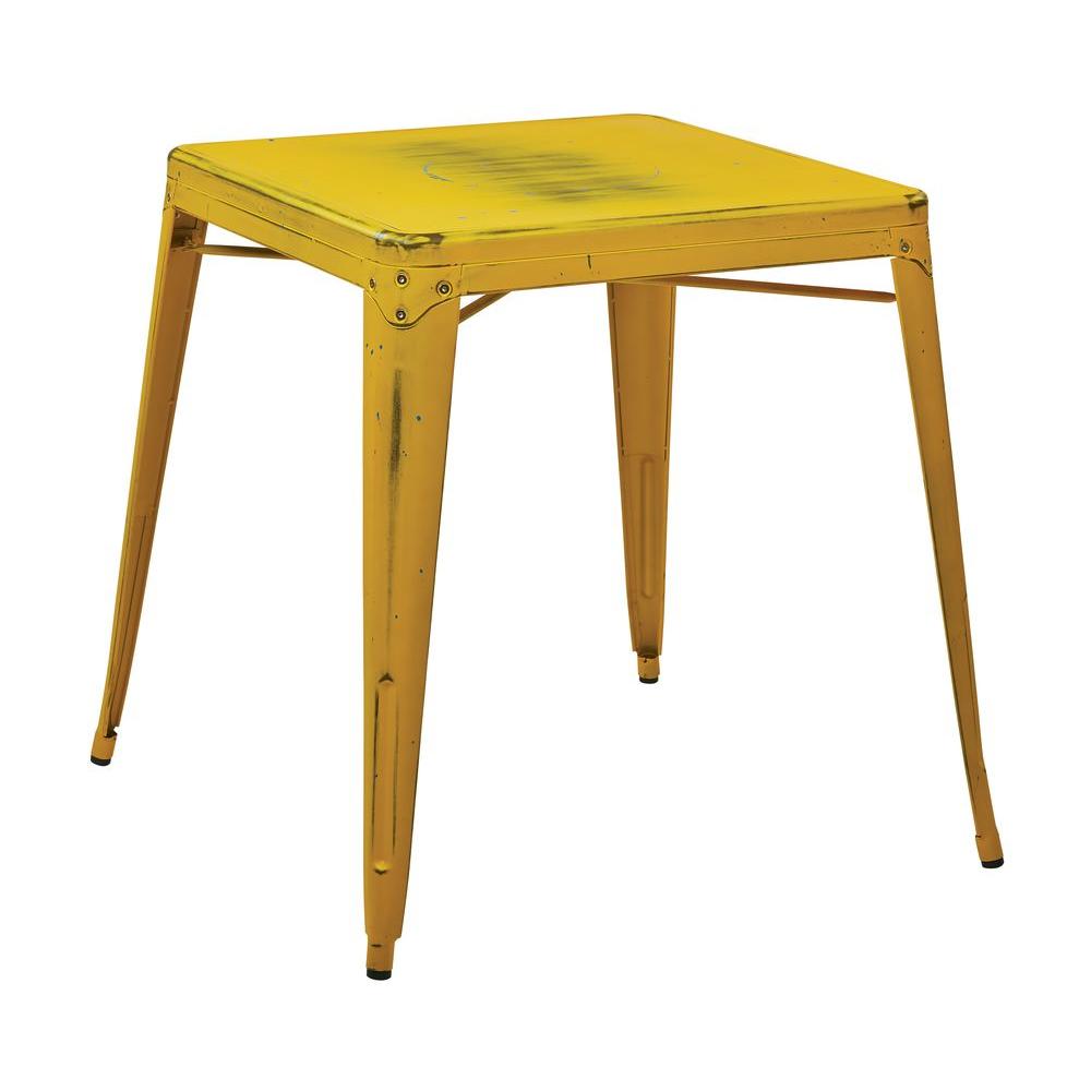 Work Smart Bristow Antique Yellow End/Side TableBRW432AY The Home Depot