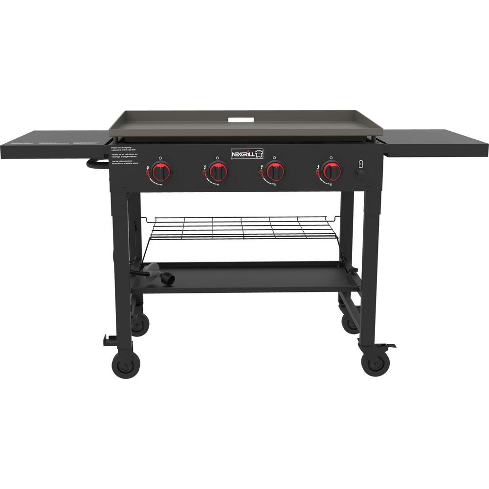 Blackstone 36 In Propane Gas Griddle Cooking Stations 1554 The 4 Burner Propane Gas Grill In Black With Griddle Top