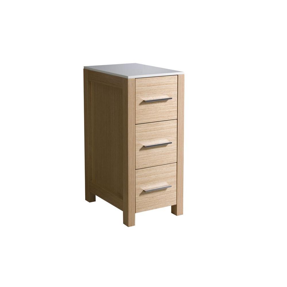 Oak Freestanding Bathroom Cabinets Storage Bath The Home Depot Torino 12 In W X 28 H 17 3 4