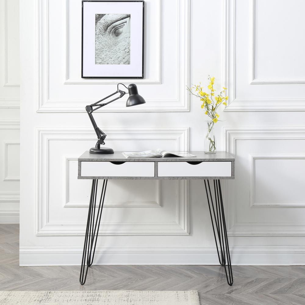 Ac Pacific Black Contemporary Laurel Home Office Desk With