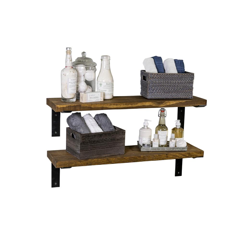 Del Hutson Designs Industrial Bracket 36 In W X 10 In D Walnut