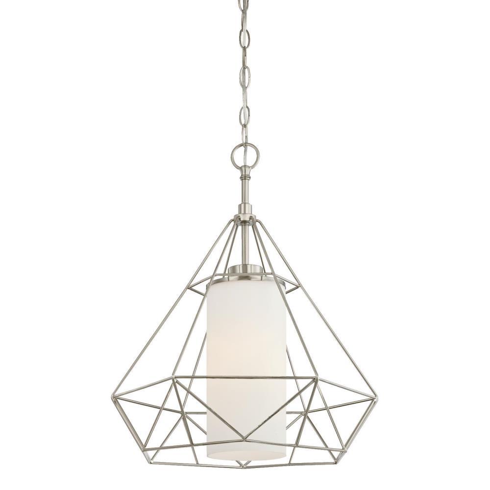 Westinghouse 1 Light Brushed Nickel Finish Pendant 6324500 The 1 Light Brushed Nickel Finish Pendant