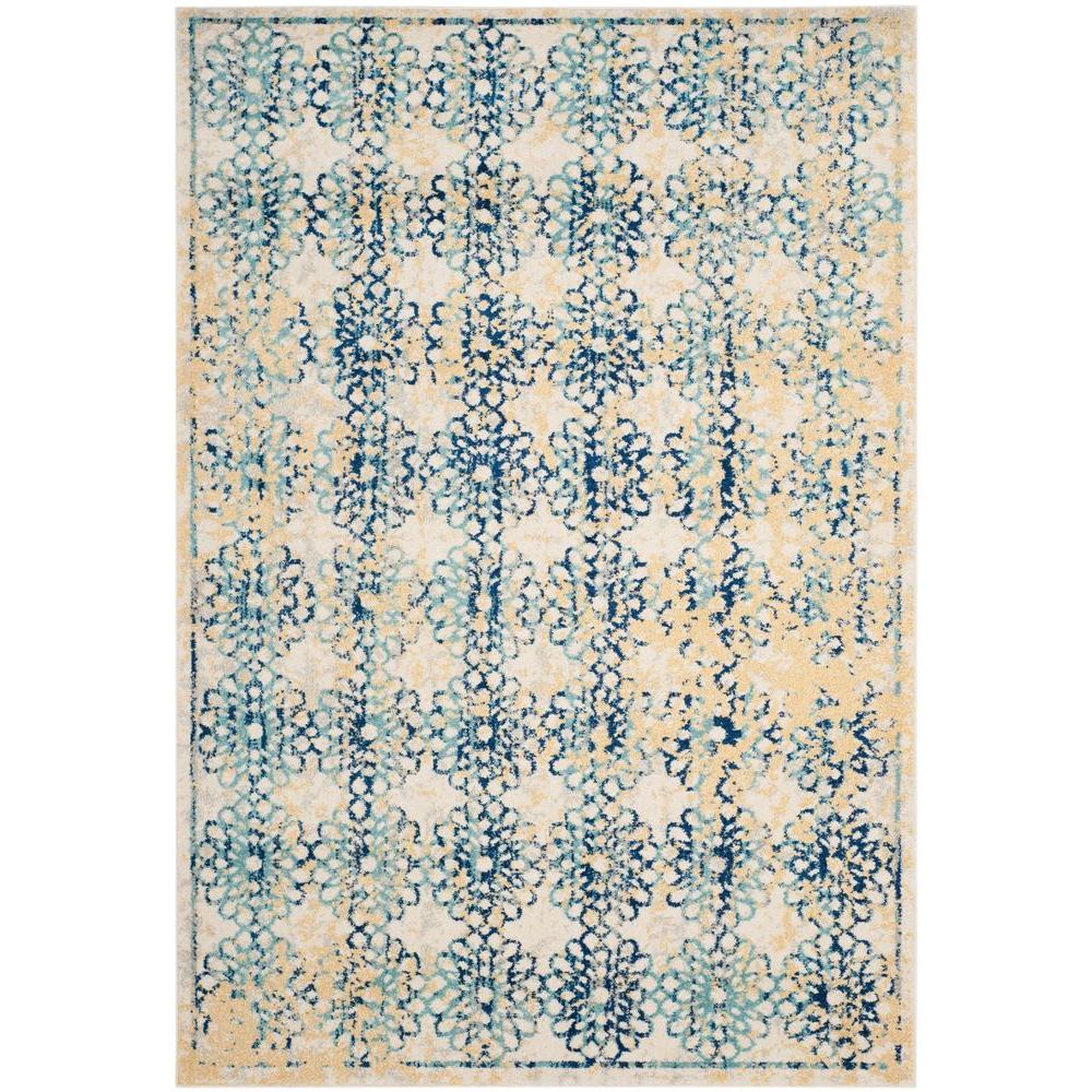 Safavieh Evoke Ivory/Blue 8 ft. x 10 ft. Area RugEVK262C8 The Home