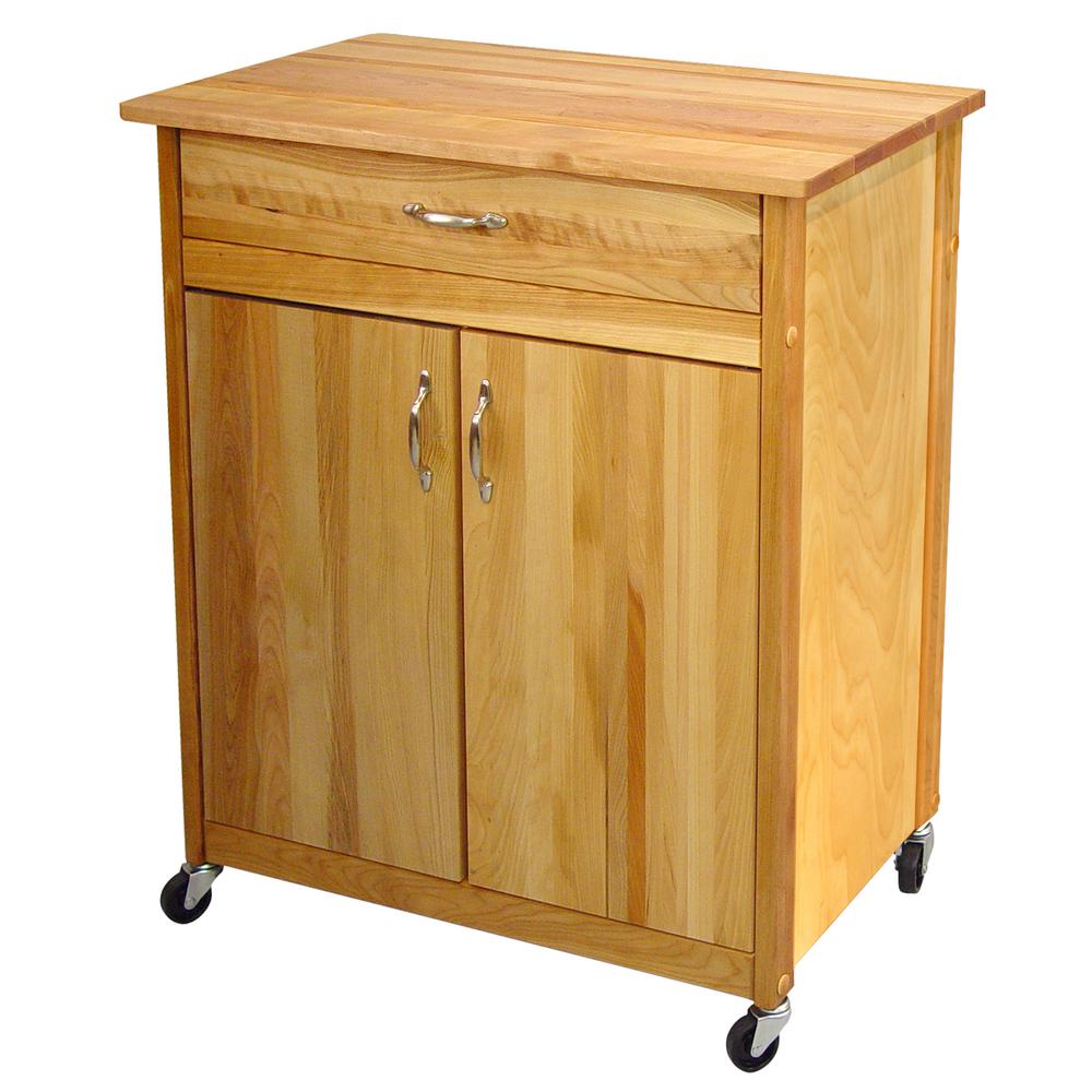 Catskill Craftsmen Natural Kitchen Cart With Butcher Block Top 51536 Catskill Craftsmen Natural Kitchen Cart With Butcher Block Top