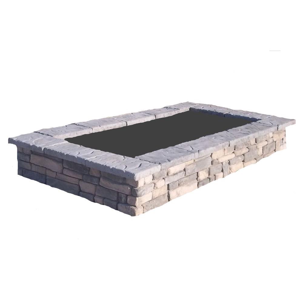 107 in. Random Limestone Rectangular Concrete PlanterRLSRP The Home