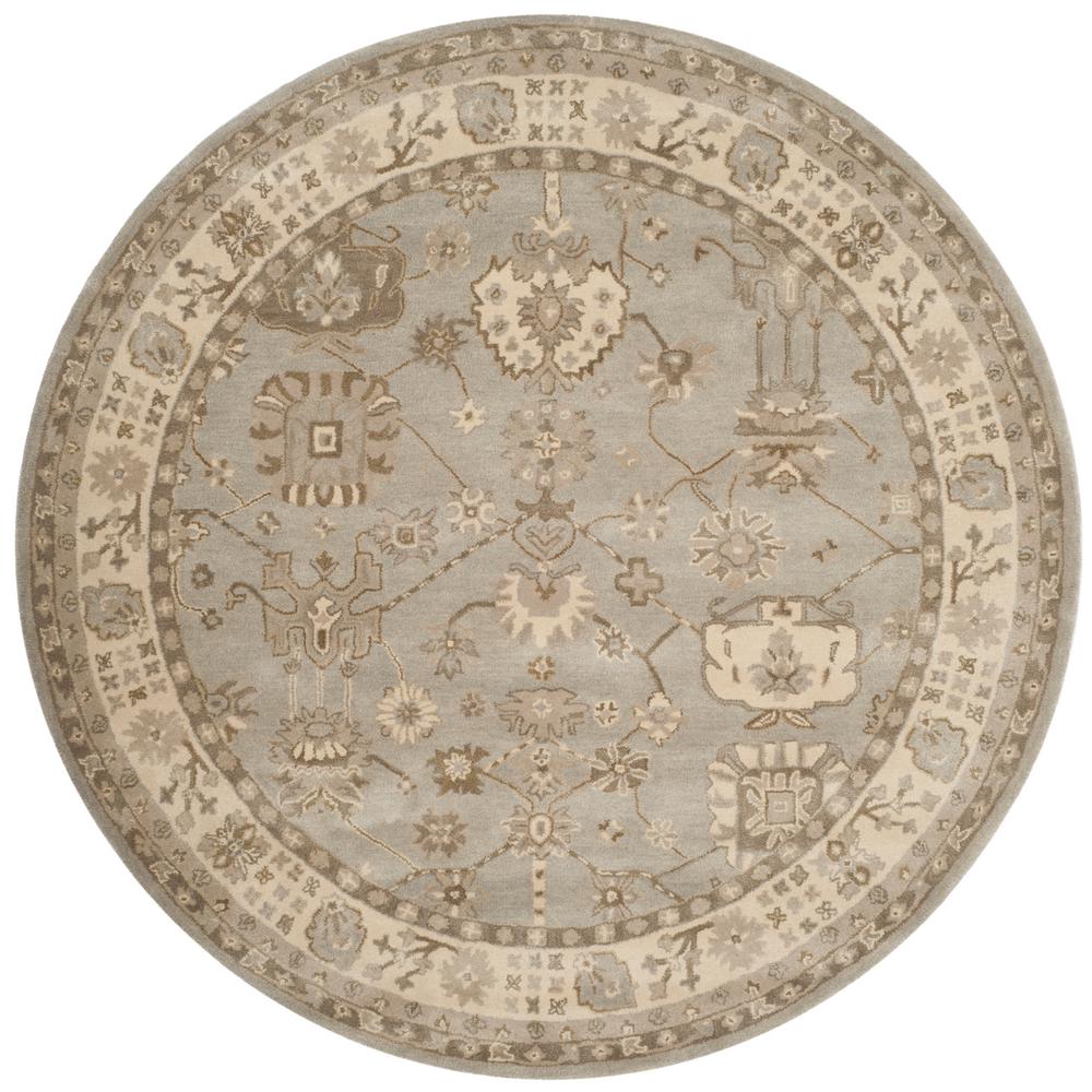 Safavieh Royalty Silver Cream 7 Ft X Round Area Rug