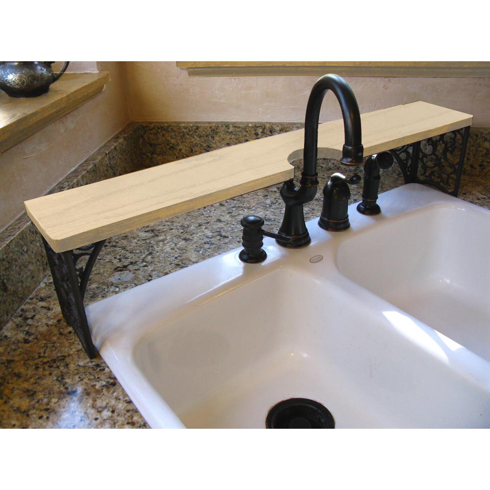 35 In X 5 8 Oak Unfinished Kitchen Sink Shelf Double Oak Unfinished Kitchen Sink