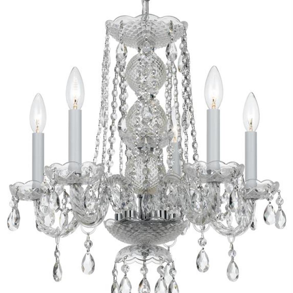 Crystorama Traditional Crystal 5Light Polished Chrome Crystal