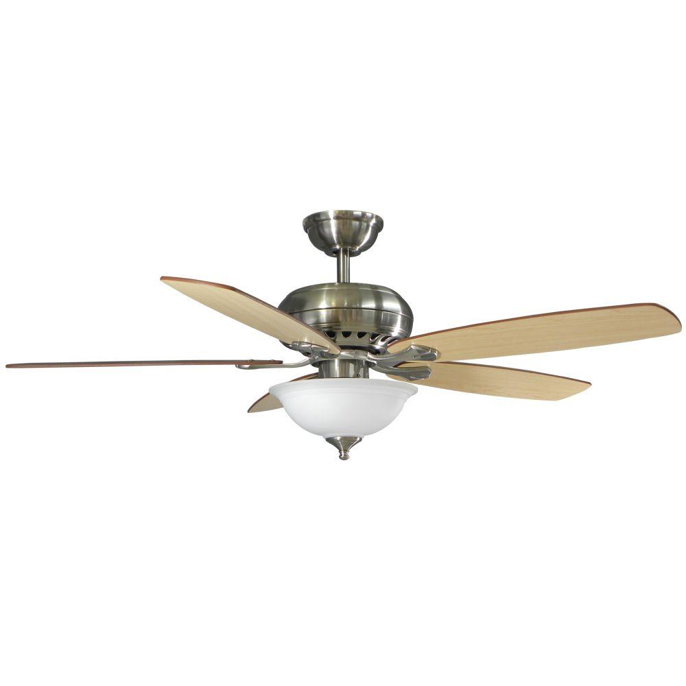 Hampton Bay Southwind 52 In Led Brushed Nickel Ceiling Fan With