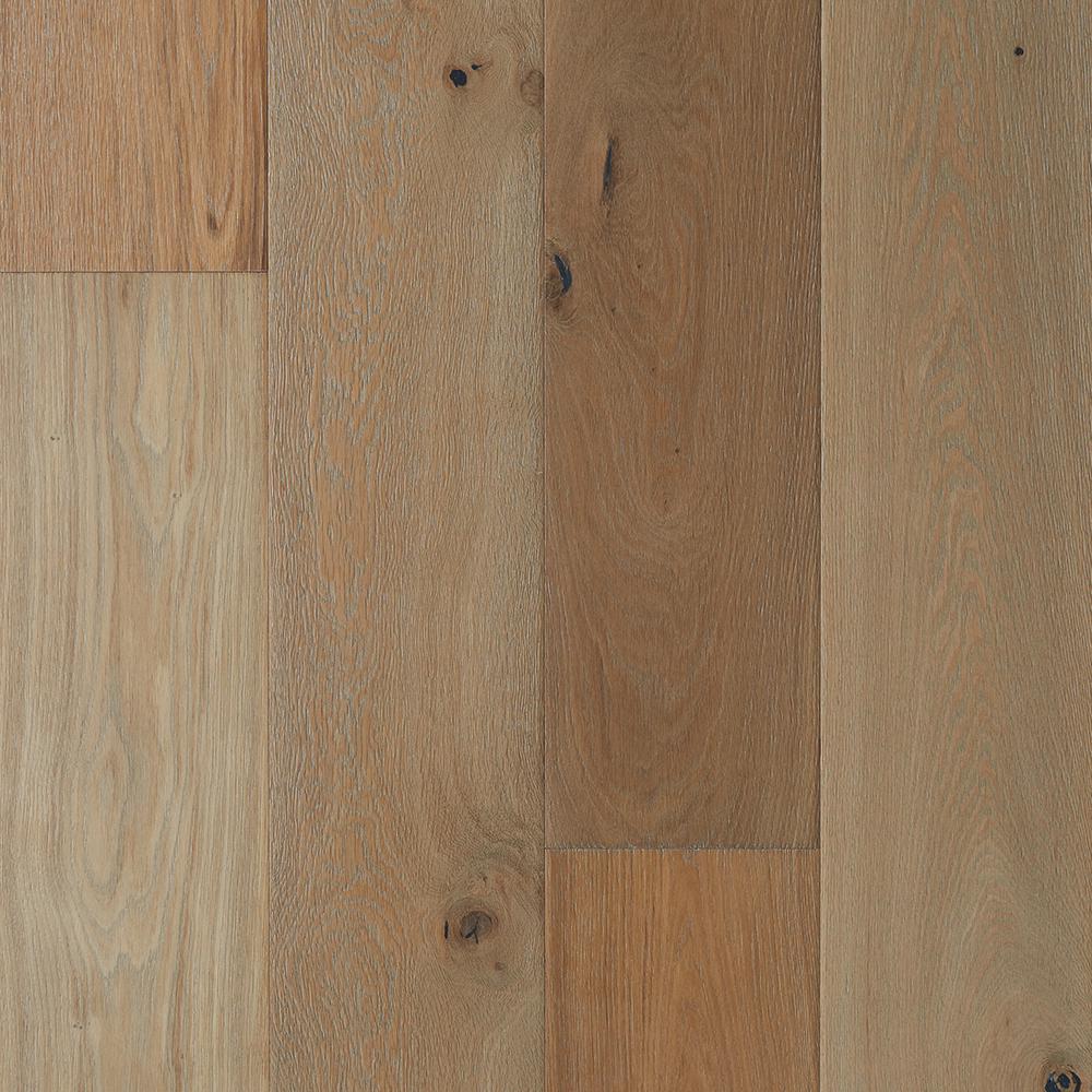 Malibu Wide Plank French Oak Silver Sands 9/16 in. T x 8.66 in. W x Varying Length Engineered Hardwood Flooring For Sale