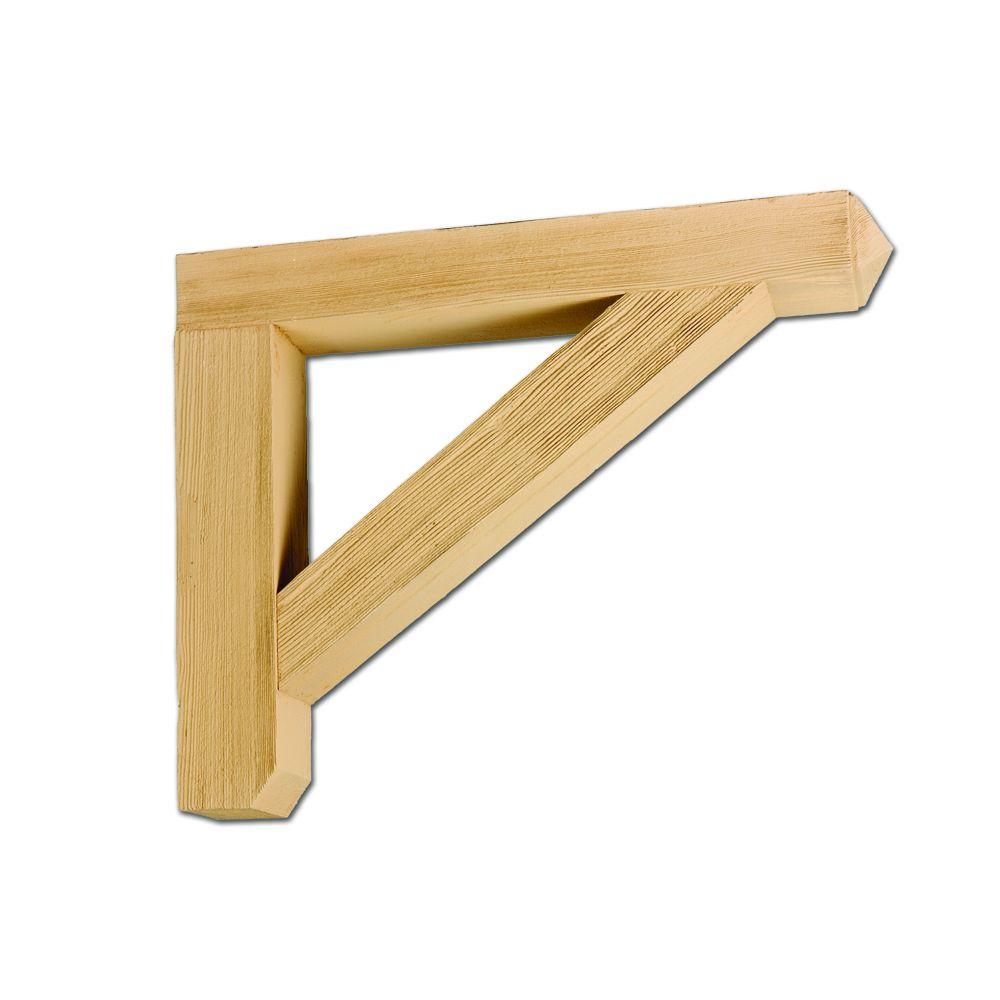 Fypon 24 In X 18 In X 4 In Polyurethane Wood Grain Texture Bracket   Wood Fypon Brackets Bkt24x18x4s 64 1000 