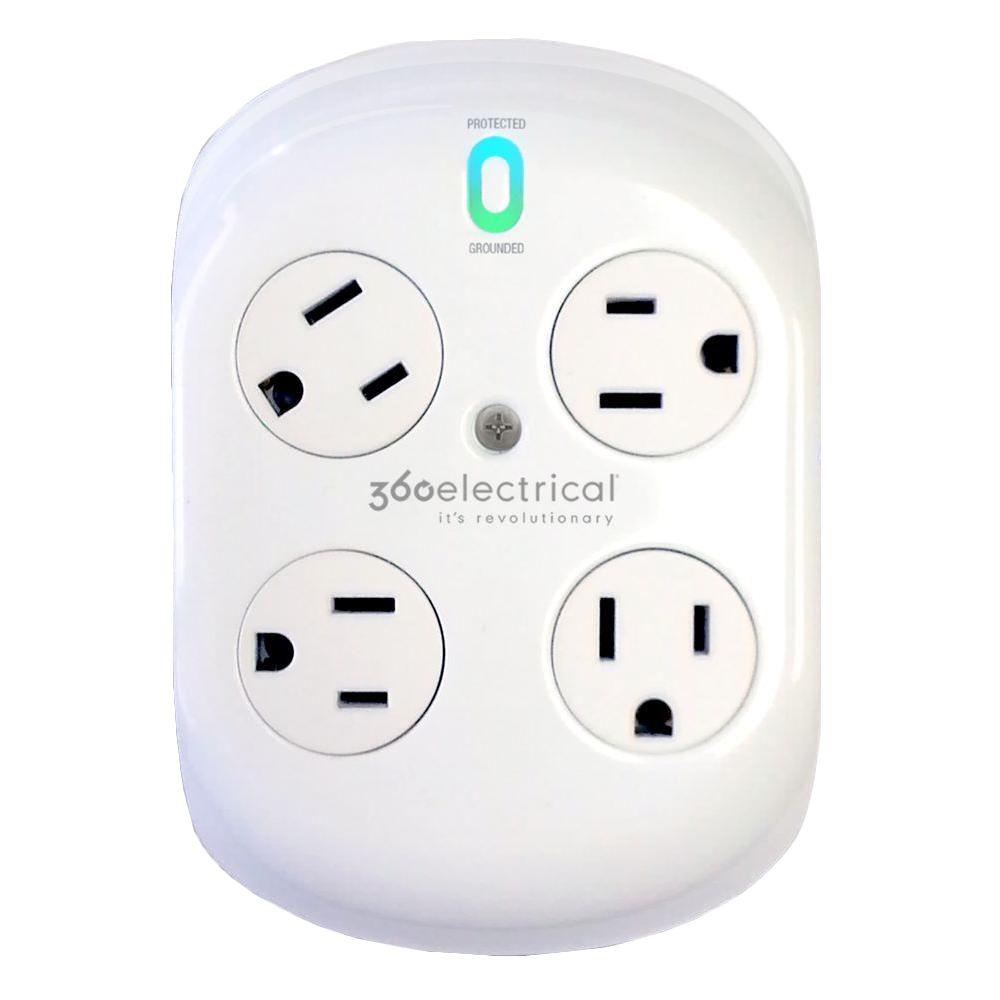 360 Electrical Revolve Surge Protector with 4 Rotating Outlets36036