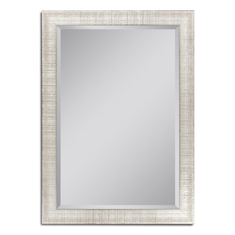 Deco Mirror 30 in. L x 24 in. W Reeded Charcoal Tiles Wall Mirror-1220 ...