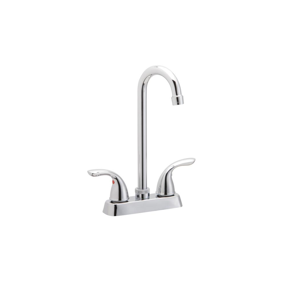 Elkay Everyday 2 Handle Bar Faucet In Chrome Lk2477cr The Home Depot