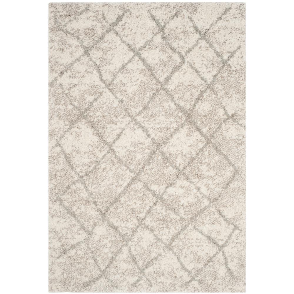 Safavieh Berber Shag Light Gray/Cream 6 ft. x 9 ft. Area RugBER163B6