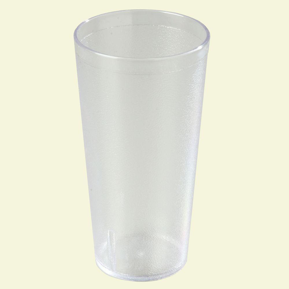 4 inch Diameter, 7.68 inch H, 32 oz. SAN Plastic Tumbler in Clear (Case of 24)