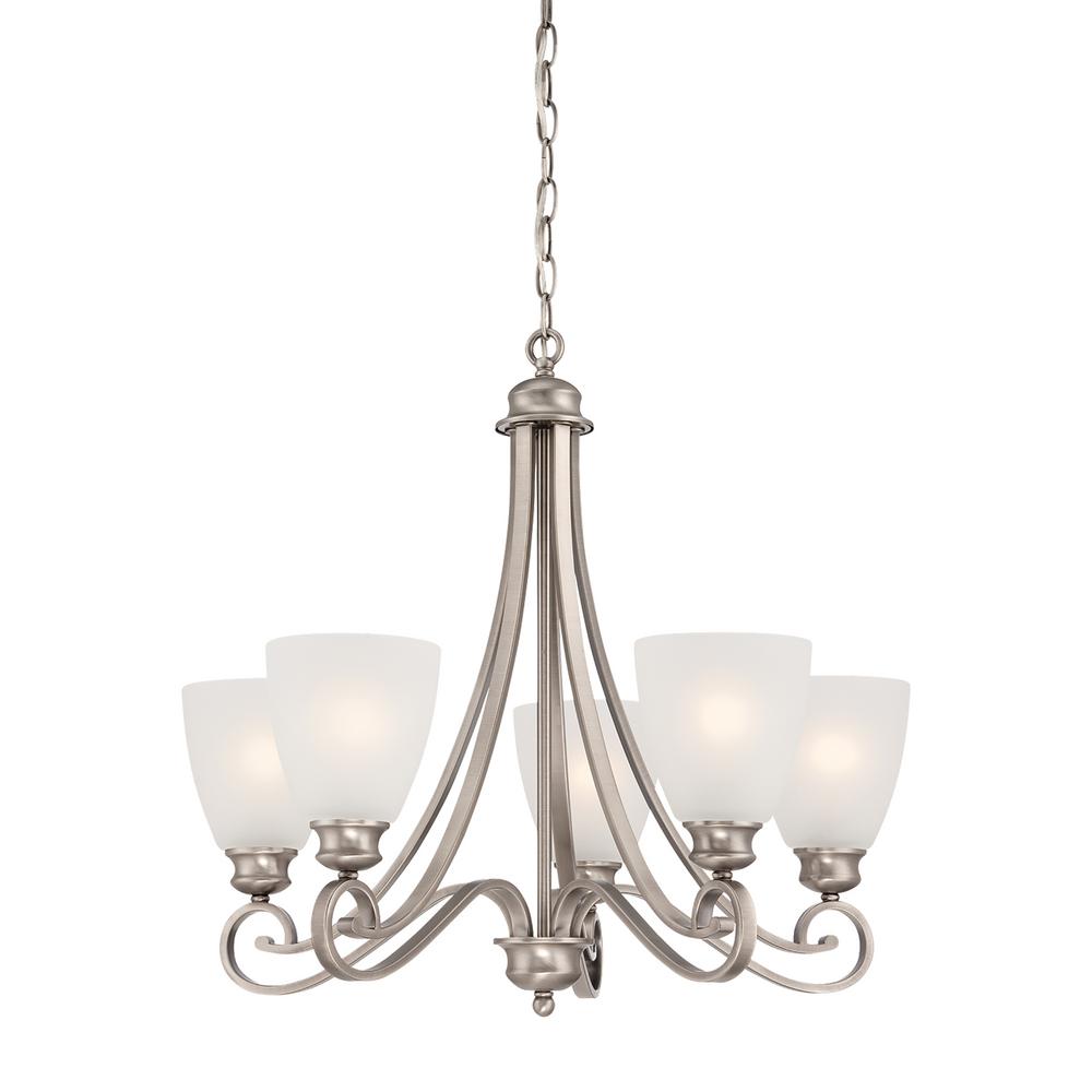 Thomas Lighting Haven 5-Light Satin Pewter Chandelier With ...