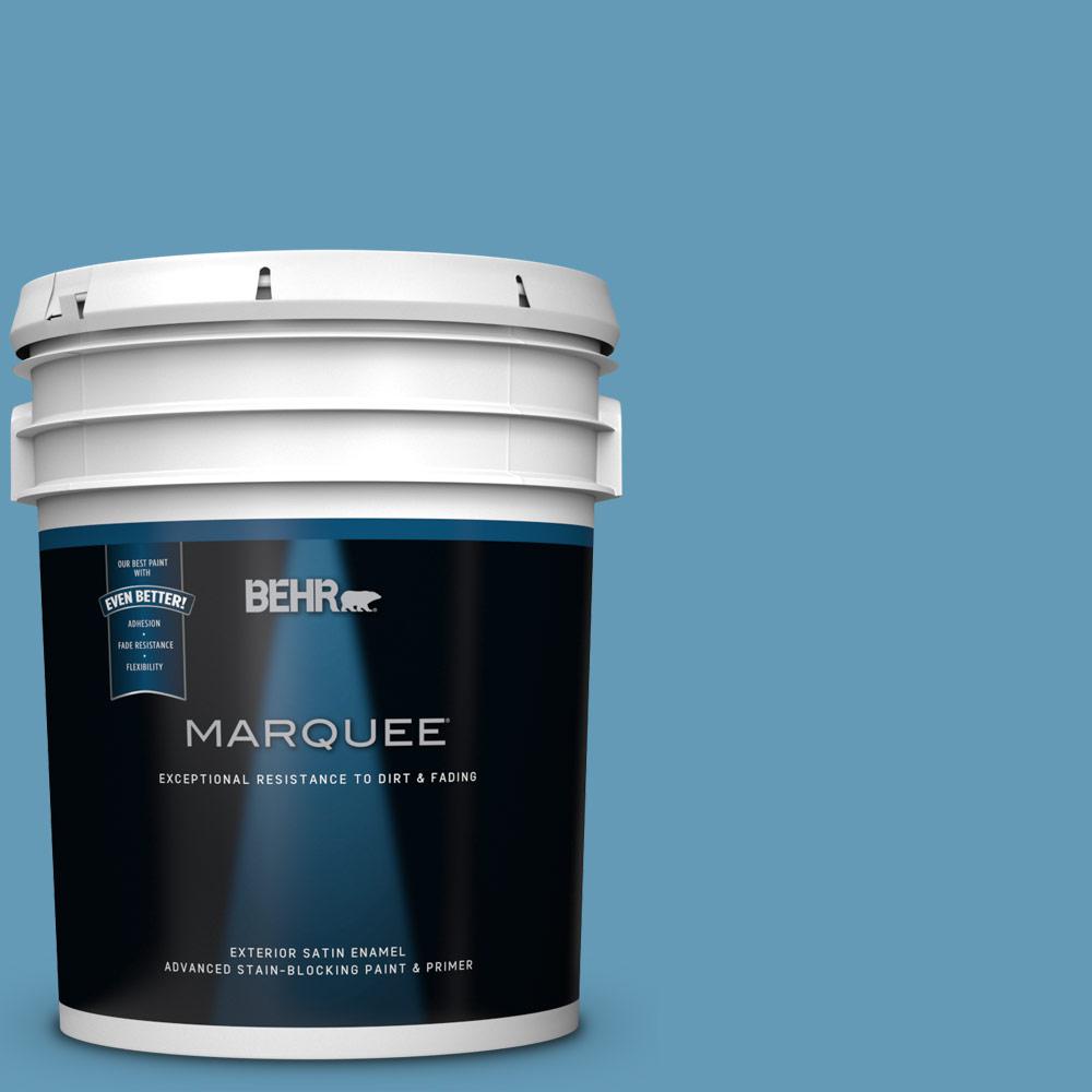 BEHR Premium Plus 5gal. S4904 Yacht Blue Satin Enamel Exterior Paint