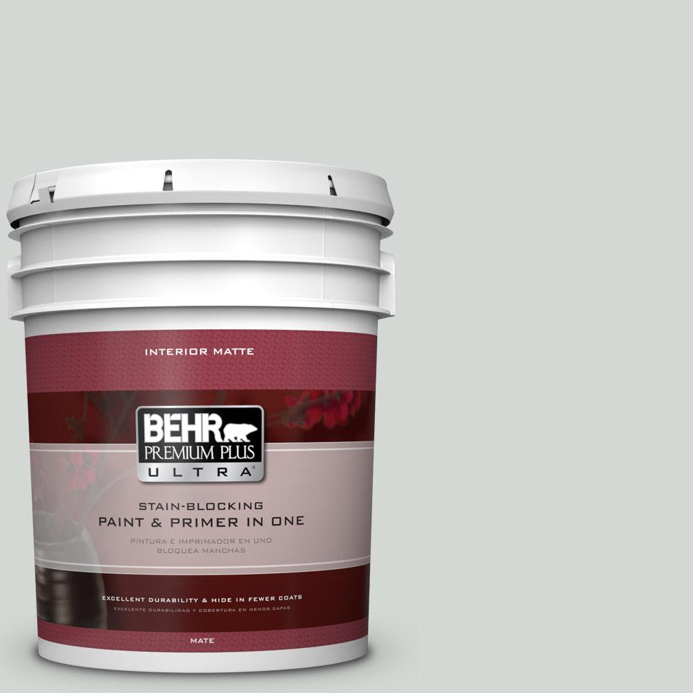 BEHR Premium Plus Ultra 5 gal. PPU2513 Misty Coast Matte Interior
