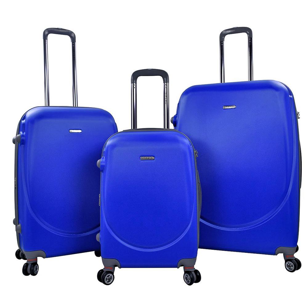 TPRC BARNET 2.0 3-Piece Cobalt Blue Hardside Expandable Vertical Luggage Set with Spinner Wheels 
