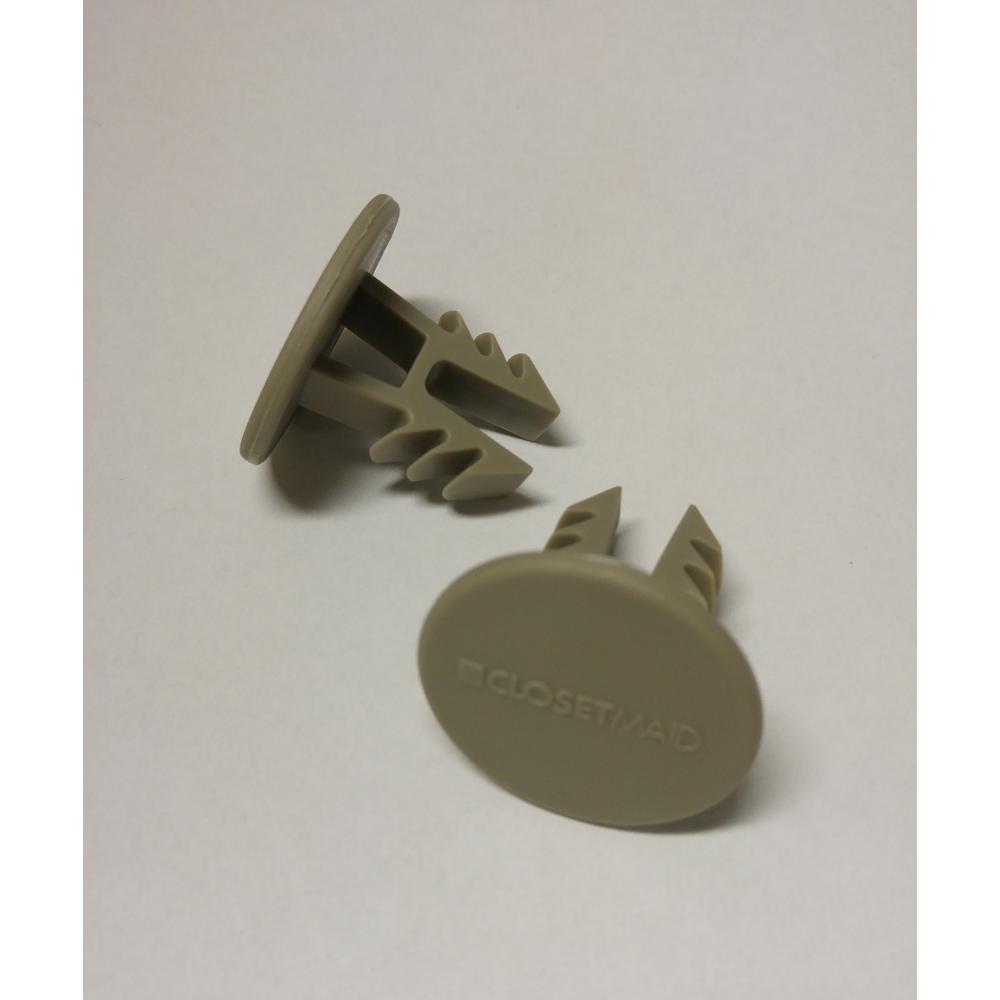 ClosetMaid SuperSlide 11/4 in. Nickel Closet Rod end Caps (2Pack