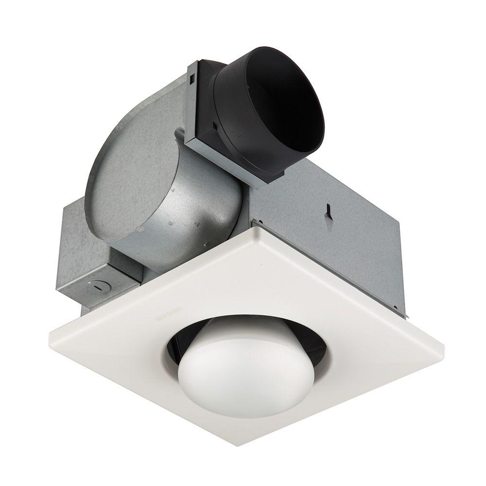 Broan 70 CFM Ceiling Exhaust Fan With 250 Watt 1 Bulb Infrared Heater   White Broan Bath Fans 162 64 1000 