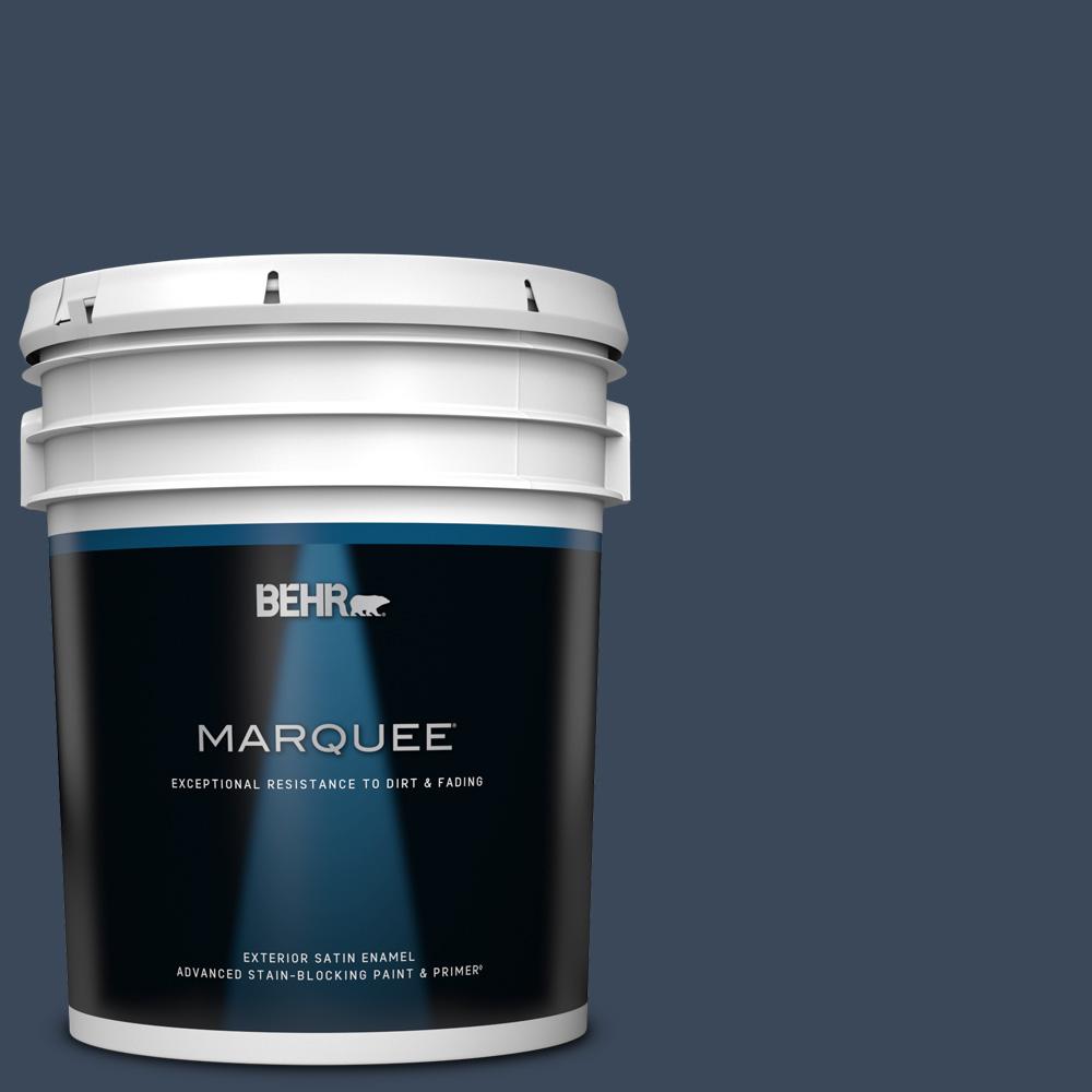 BEHR MARQUEE 5 gal. M5007 Very Navy Satin Enamel