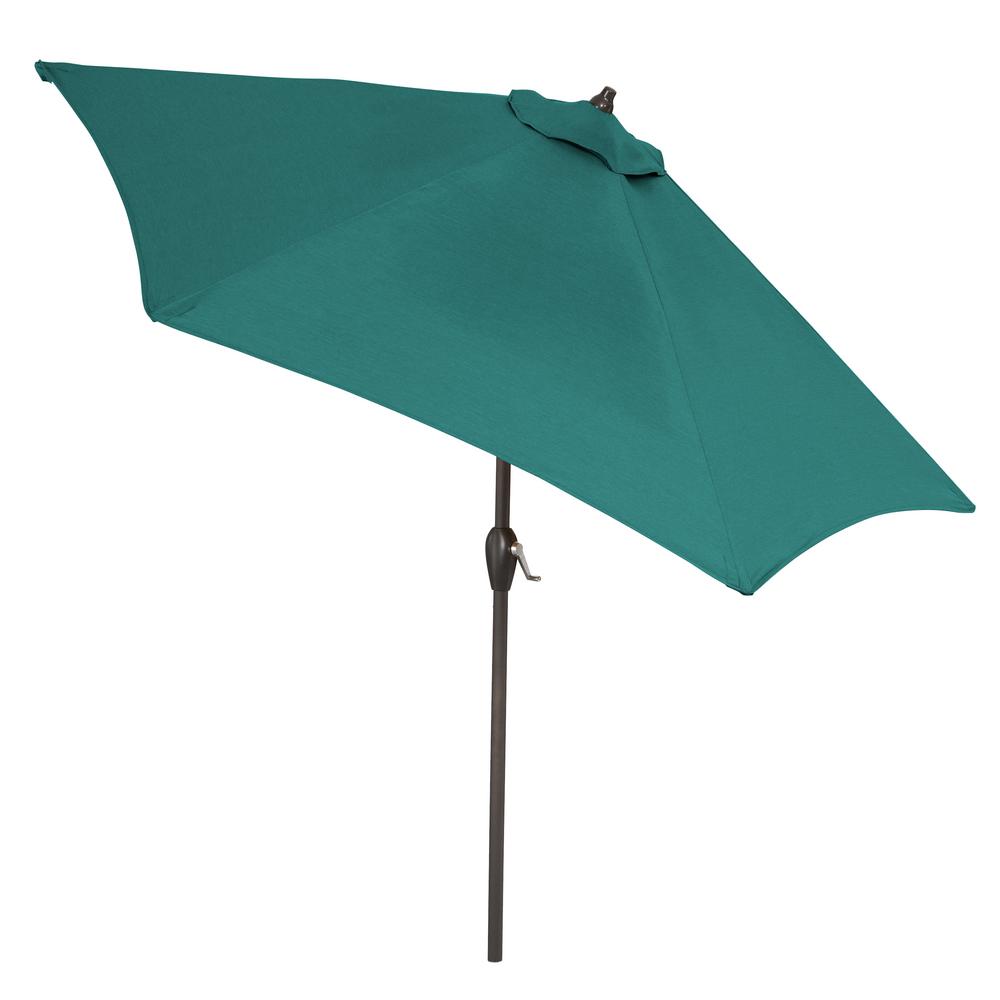 Plantation Patterns Patio Furniture Outdoors The Home Depot Aluminum Market Tilt Patio Umbrella In Sunbrella Spectrum Pea