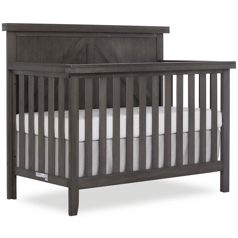 gray baby crib